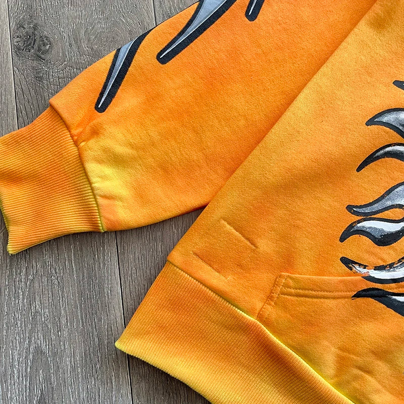 Hellstar PATH TO PARADISE  sun zip up orange shine hoodie capsule 11