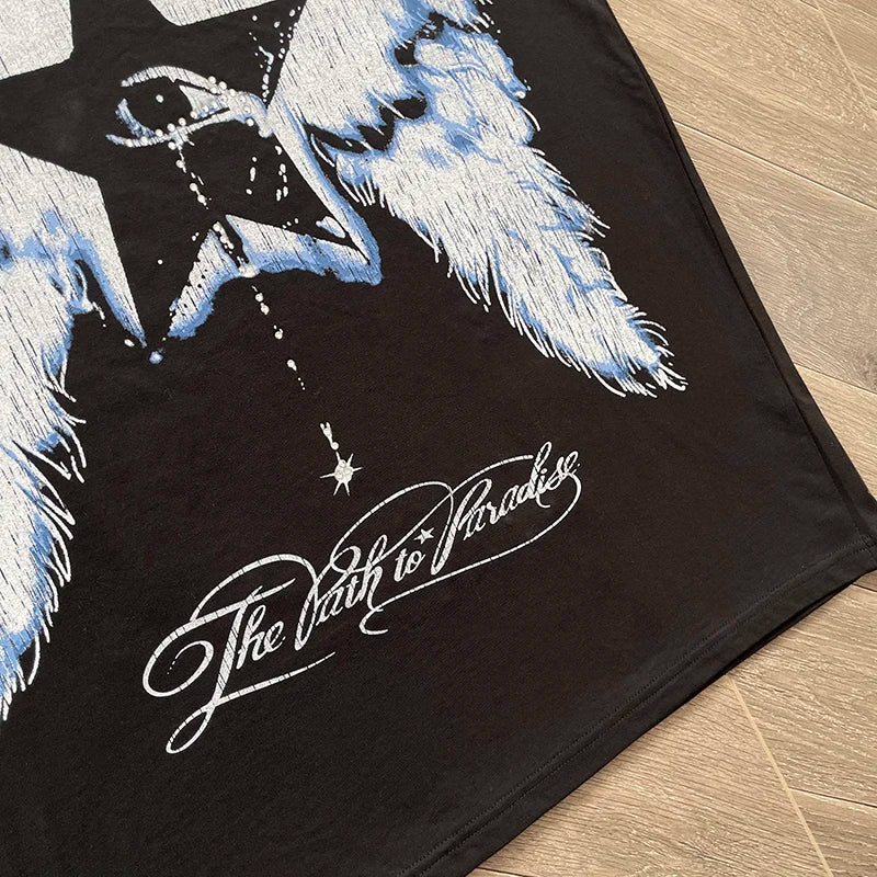 Hellstar STUDIOS Wings of Liberty printed short-sleeved T-shirt