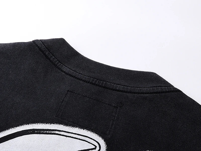 1103 # Godspeed Retro Washed Street Cotton Loose Long Sleeve T-shirt