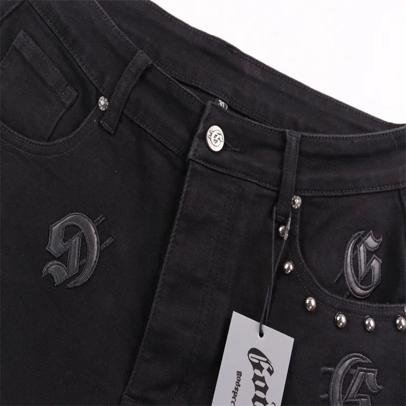Godspeed Embroidered Jean shorts