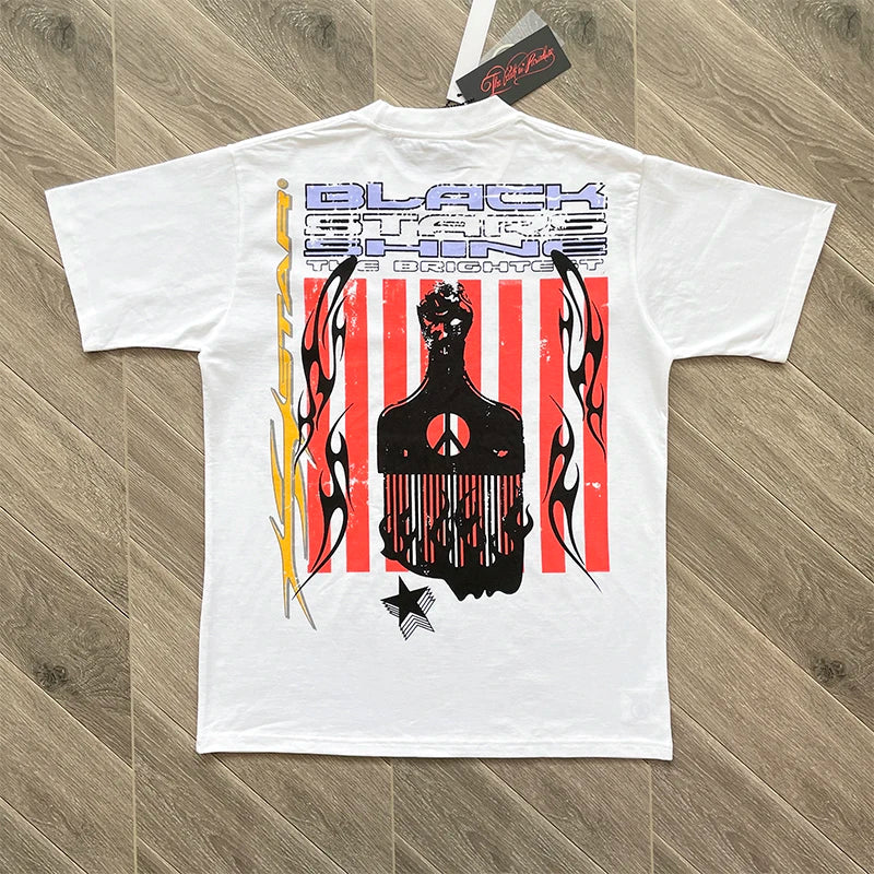 Hellstar  Studios black stars shine tee