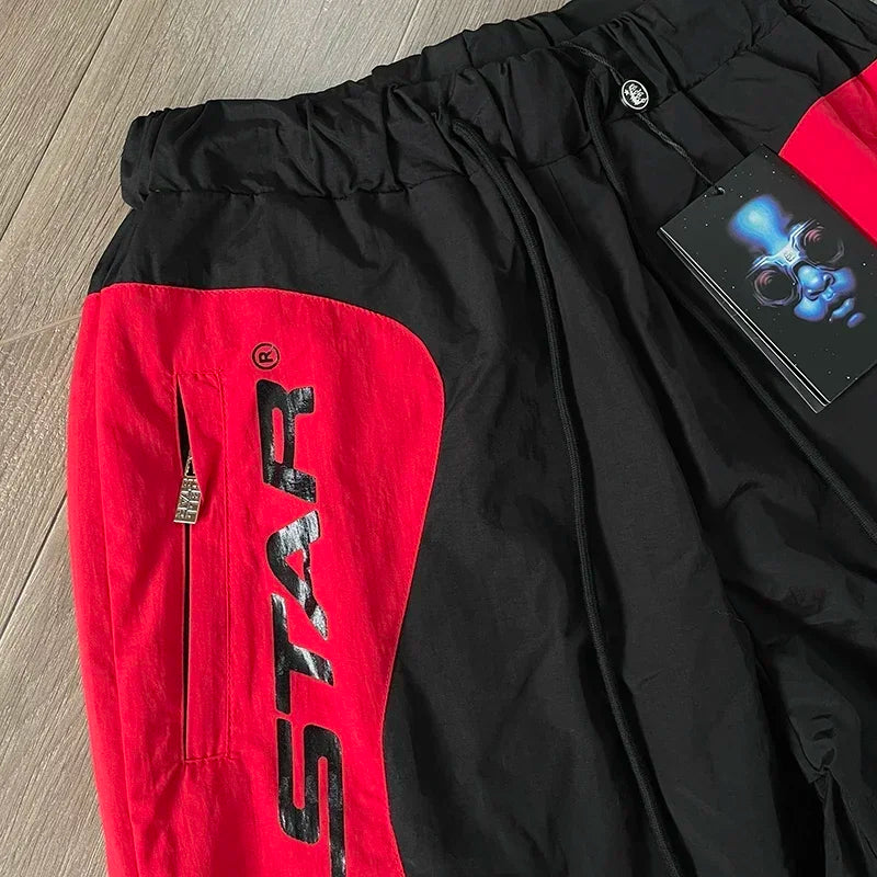 Hellstar  Sample Pants Wave stitching color-blocked casual sports