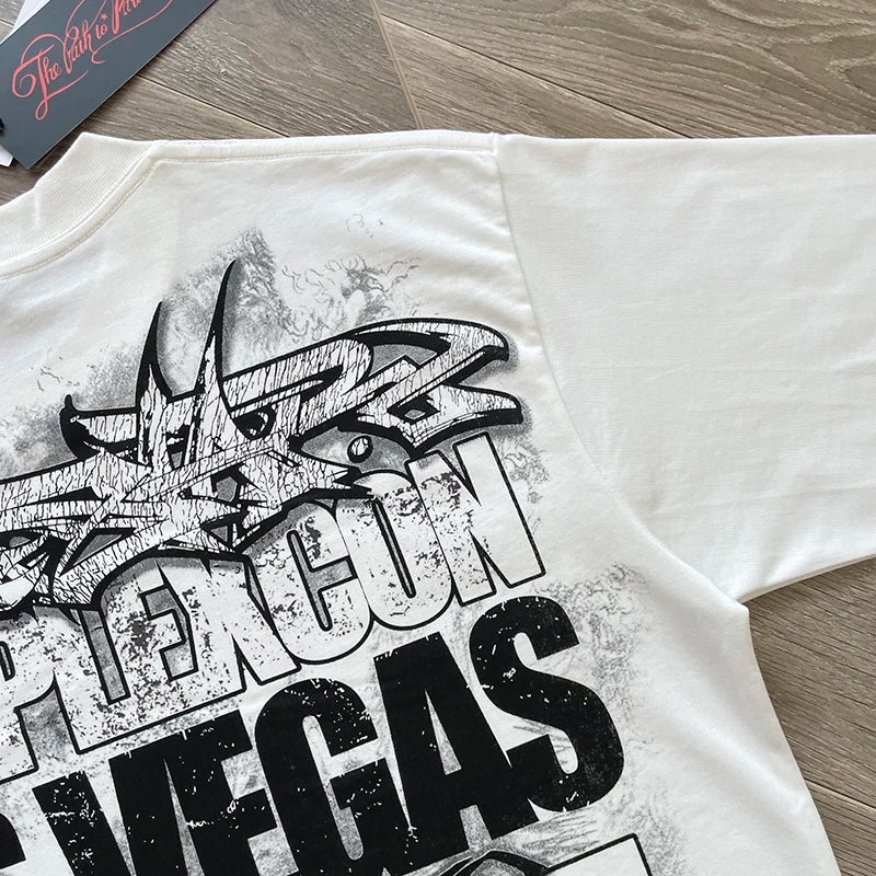 Hellstar STUDIOS iEuro-american style cotton short-sleeved T-shirt
