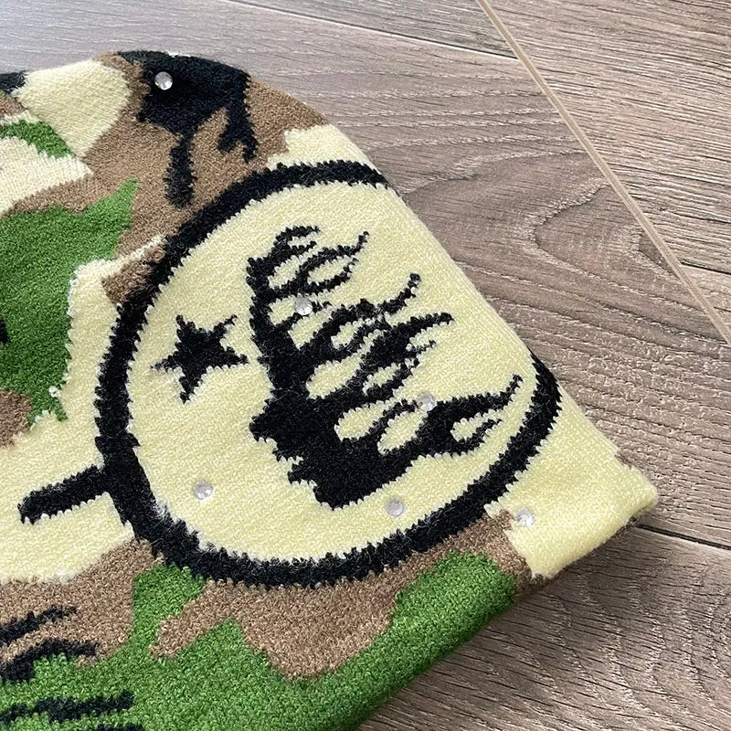 HS Studios logo Sports Camouflage bean hat