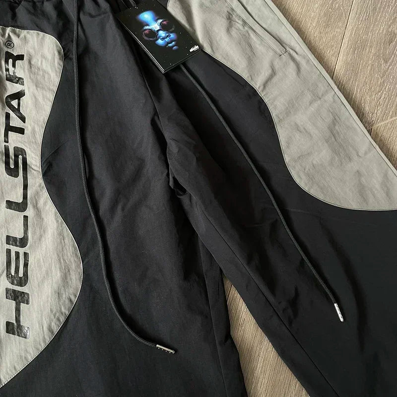 Hellstar  Sample Pants Wave stitching color-blocked casual sports