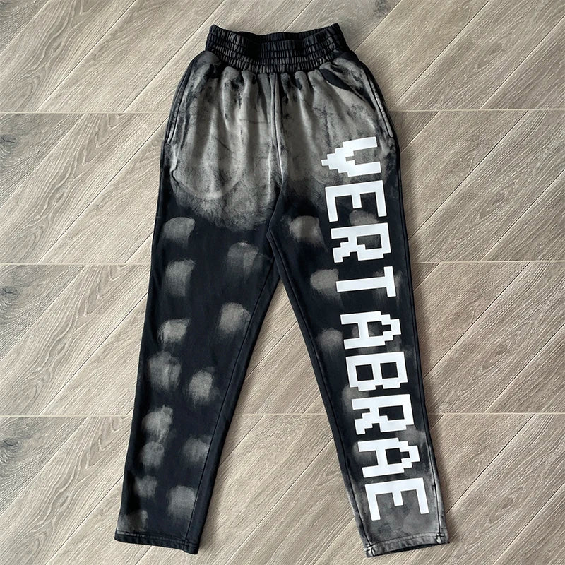 Vertabrae sweatpants Tie-dye three-dimensional printed sweatpants