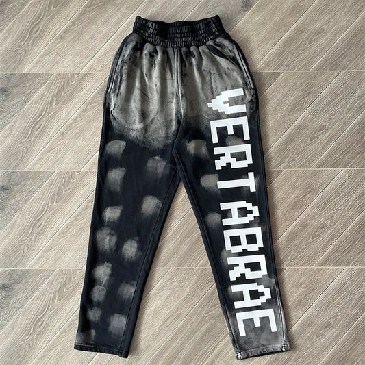 Vertabrae sweatpants Tie-dye three-dimensional printed sweatpants