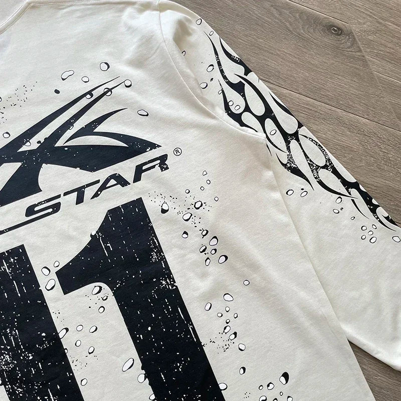 Hellstar  Moto Cross Long Sleeve Men's and women's casual long-sleeved T-shirts