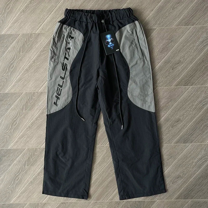 Hellstar  Sample Pants Wave stitching color-blocked casual sports