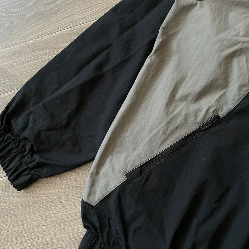 Hellstar Studios Sample Wave patchwork color casual trench coat sports coat