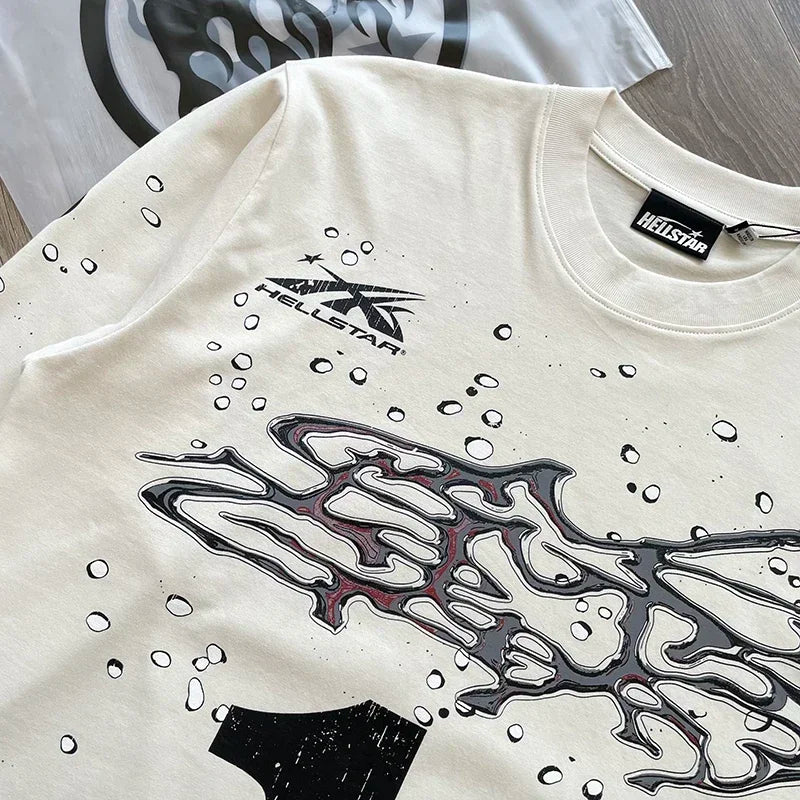 Hellstar  Moto Cross Long Sleeve Men's and women's casual long-sleeved T-shirts