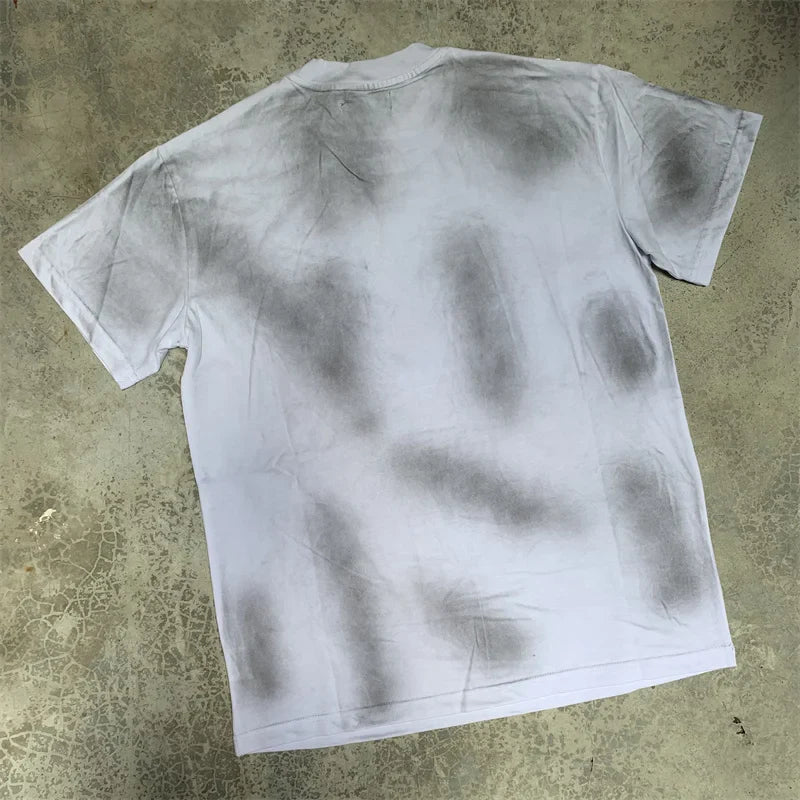 Vale2025 Latest European And American White Mud Printed Fashion t-Shirt