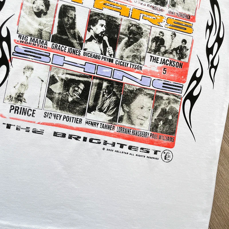 Hellstar  Studios black stars shine tee