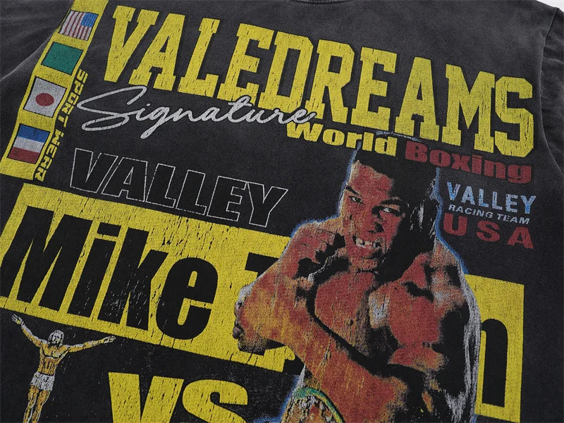 Vale Retro Wash Printed Short Sleeved Shirt