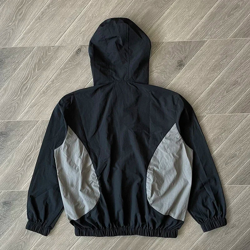 Hellstar Studios Sample Wave patchwork color casual trench coat sports coat