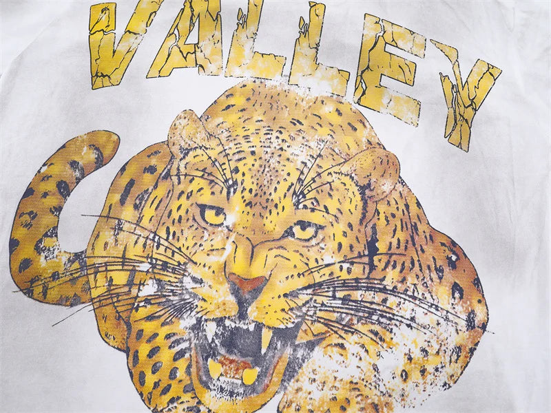 Vale2025 Latest European And American White Mud Printed Fashion t-Shirt
