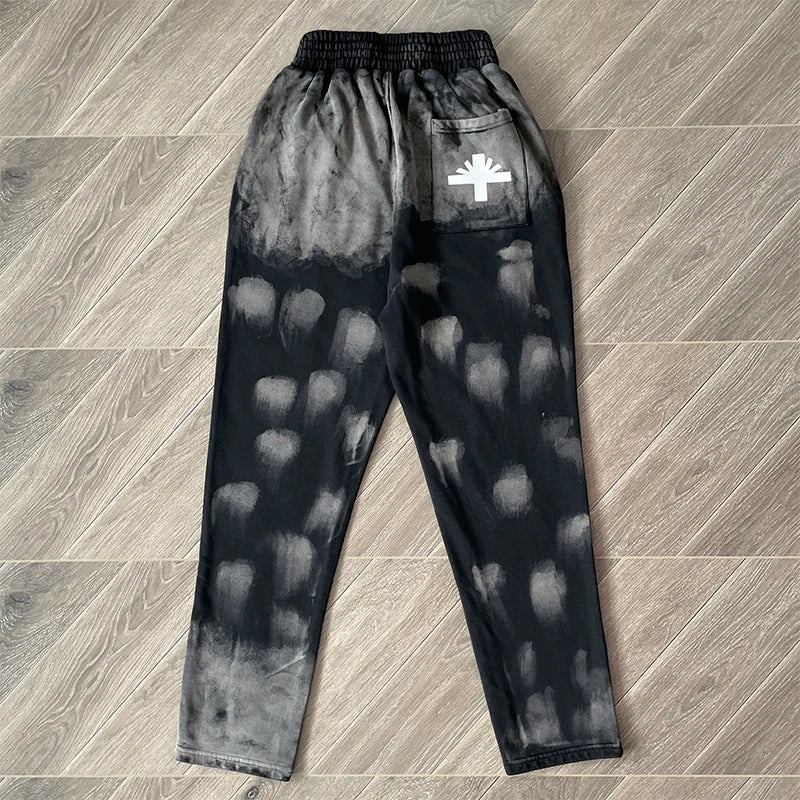 Vertabrae sweatpants Tie-dye three-dimensional printed sweatpants