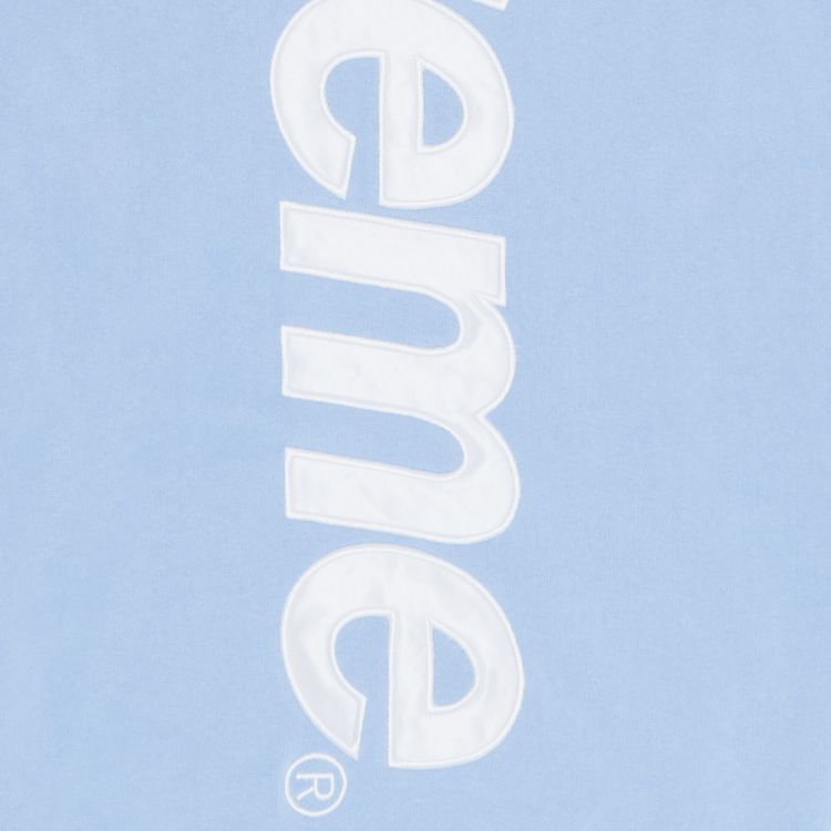 Supreme Satin Applique hoodie light blue