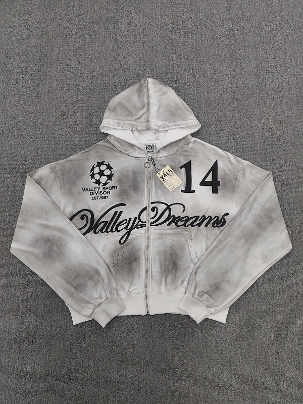 Vale Forever Oreo 14 Zip Up Hoodie 'Dest/Smoke