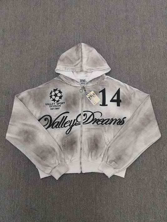 Vale Forever Oreo 14 Zip Up Hoodie 'Dest/Smoke