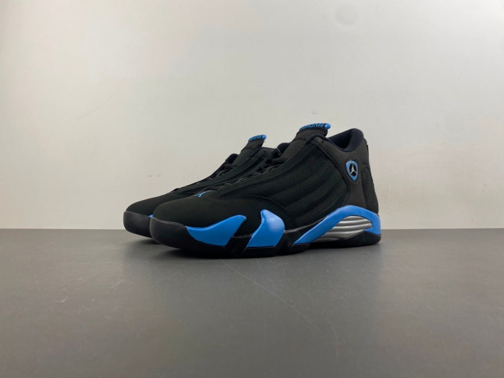 Air Jordan 14 Retro Black and University Blue