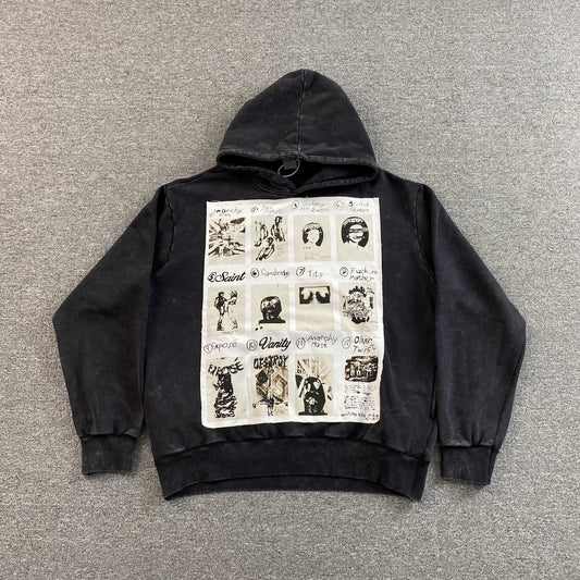Saint Vanity Van Life Hoodie embroidered patch black