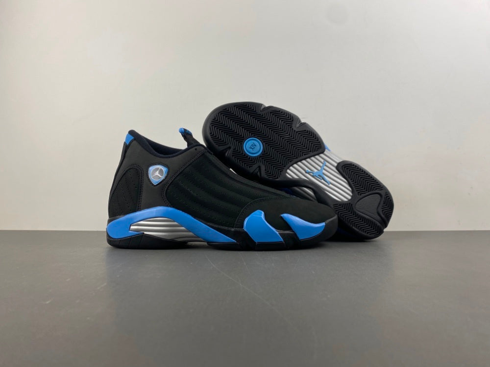 Air Jordan 14 Retro Black and University Blue