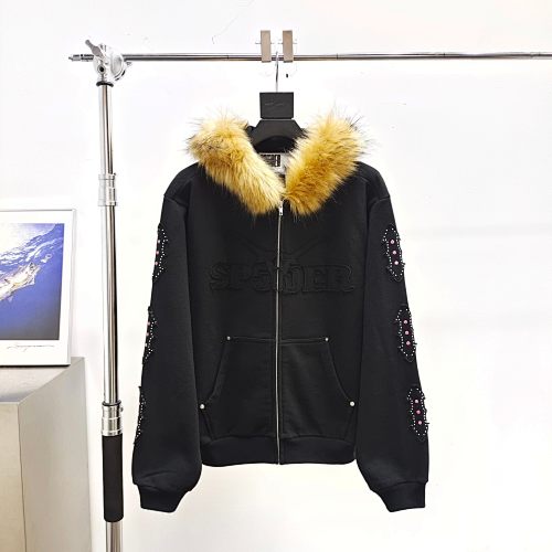 Sp5der Garibaldi Zip Up 'Black'