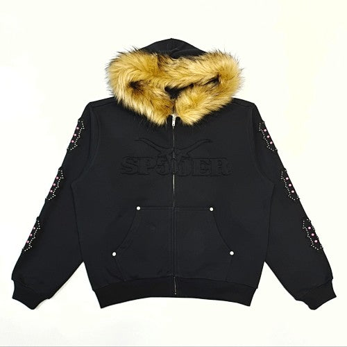Sp5der Garibaldi Zip Up 'Black'