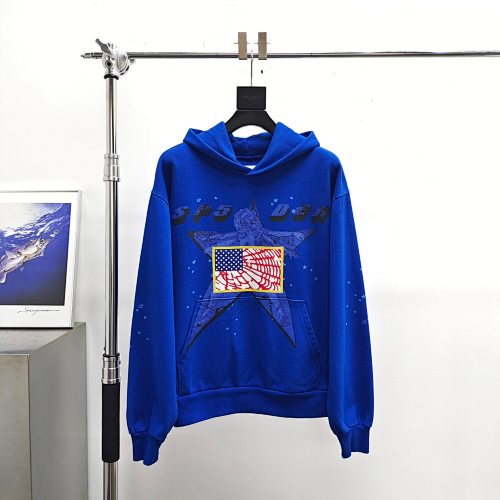 Sp5der Star Girl Hoodie 'Blue'