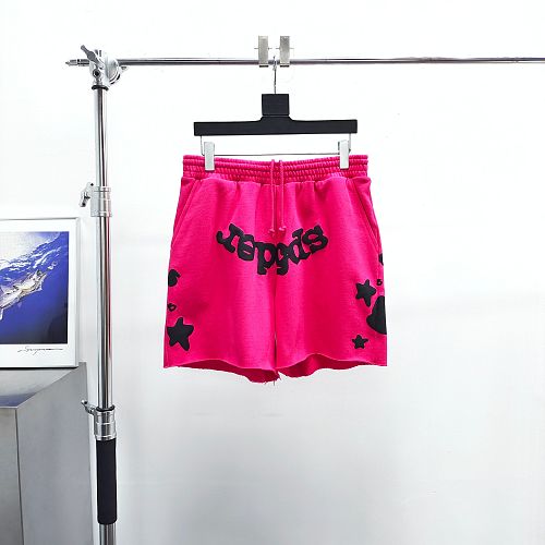 Sp5der Beluga Zip Up 'Pink' shorts