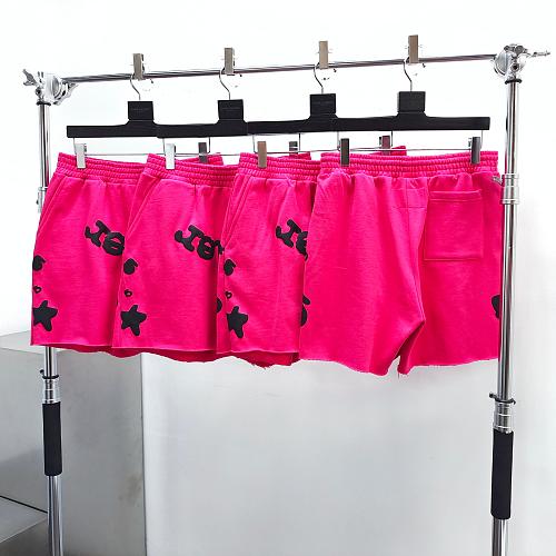 Sp5der Beluga Zip Up 'Pink' shorts