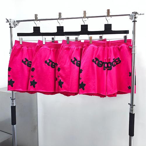 Sp5der Beluga Zip Up 'Pink' shorts