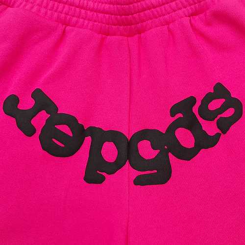 Sp5der Beluga Zip Up 'Pink' shorts
