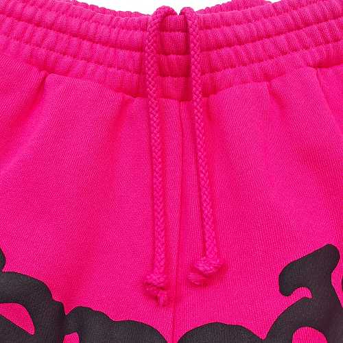 Sp5der Beluga Zip Up 'Pink' shorts
