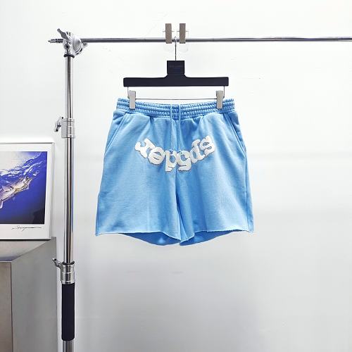 sp5der light blue shorts