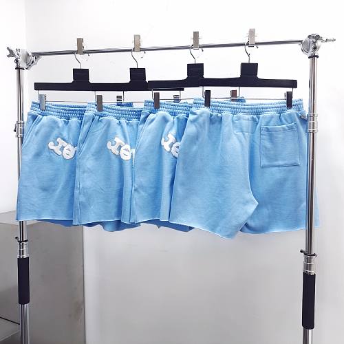 sp5der light blue shorts