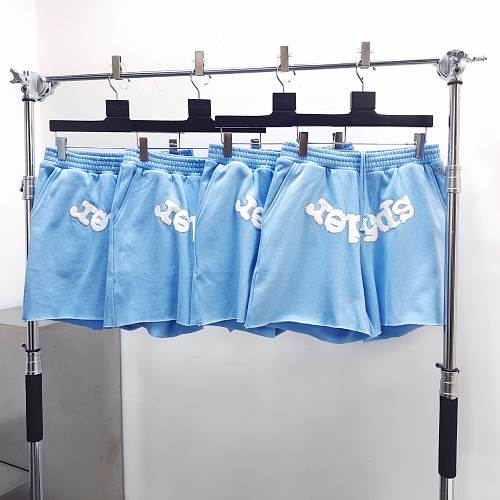 sp5der light blue shorts