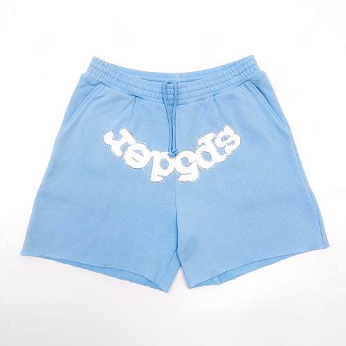 sp5der light blue shorts