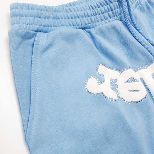 sp5der light blue shorts