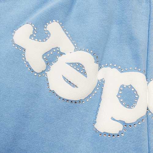 sp5der light blue shorts