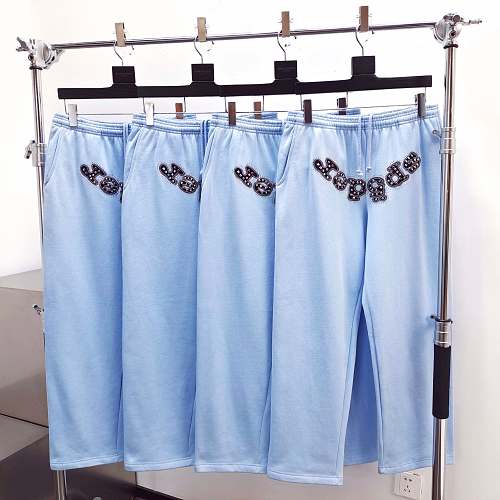 Sp5der blue Mixed Stone OG V2 sweatpants