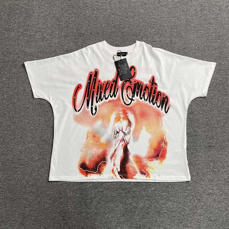Mixed Emotion Red Rhinestone Cropped Tee