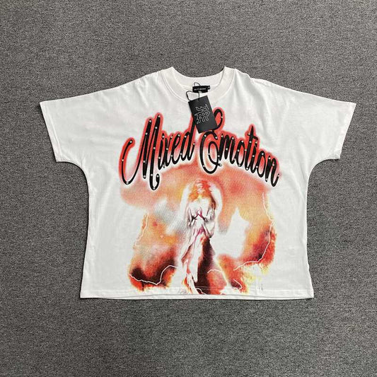 Mixed Emotion Red Rhinestone Cropped Tee