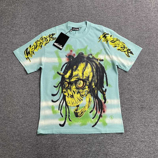 Hellstar Rasta Skull Tye-Dye T-Shirt 'Green'