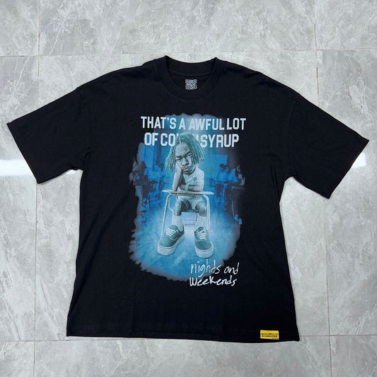Awful Lot of Cough Syrup nights and weekends tee