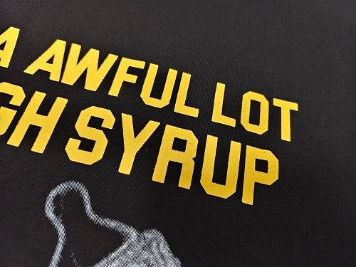 Awful Lot of Cough Syrup T-Shirt with Bottle Graphics
