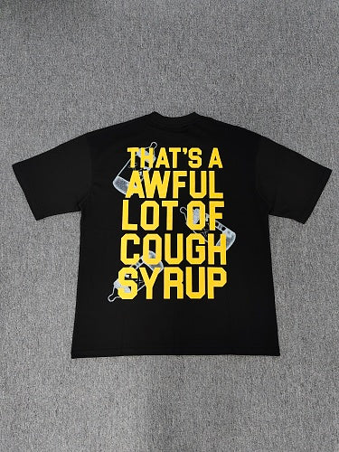 Awful Lot of Cough Syrup T-Shirt with Bottle Graphics