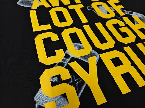 Awful Lot of Cough Syrup T-Shirt with Bottle Graphics
