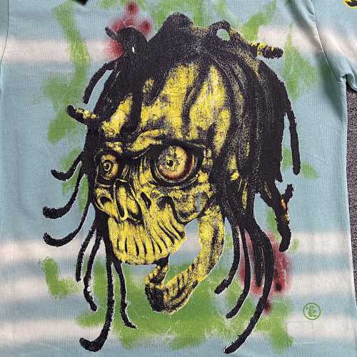 Hellstar Rasta Skull Tye-Dye T-Shirt 'Green'
